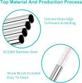 SP Dealz Metal Straws Reusable  Stainless Steel Extra Long Drinking Straws for 30oz and 20oz Cups Rumblers Fits all Yeti Ozark Trail SIC & RTIC Tumblers Party With a Clean Brush. 