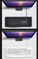MONSTER Airmars KM1 USB Wired Keyboard Concave Convex Key Cap Design - Black. 
