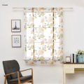 Peony Flower Roman Curtain Kitchen Window Blinds Curtains Yellow 60 x120cm. 