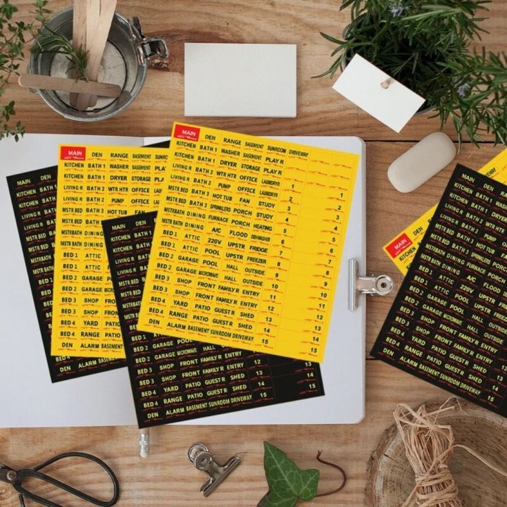 Plug Indication Sticker 129 Pcs Plugs and Lights Weatherproof Circuit Breaker Labels Convenient ...