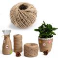 50M Natural Burlap Hessian Jute,(Sutli Roap), Twine Cord Hemp Rope String Gift Packing Strings. 