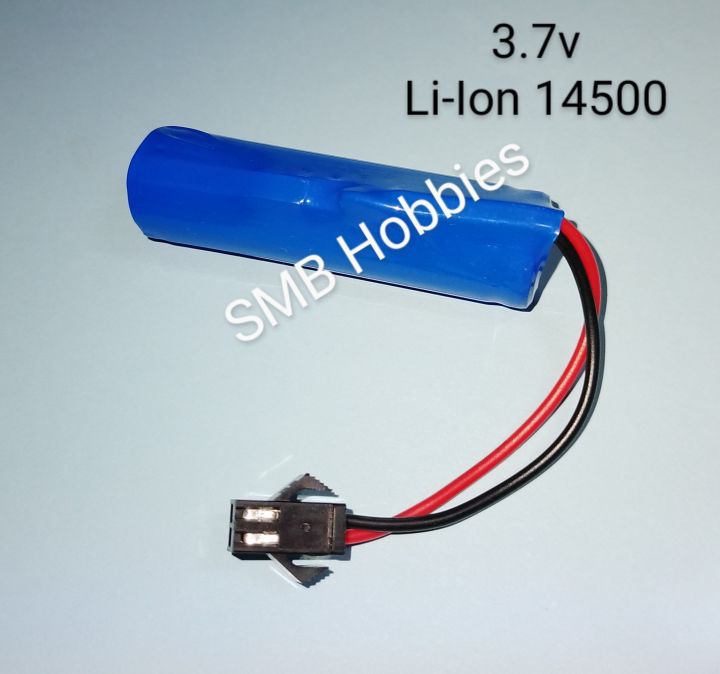 3.7v Li Ion 14500 AA Size Rechargeable Cell SM Plug for RC Toys