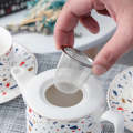 Ceramic teapot and cup set - teapot set for 2 persons - 5 pcs tea cup and kettle set with saucer Spotty Speckled Design. 