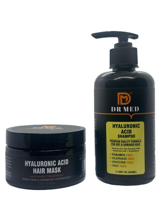 DR MED Hyaluronic Acid Shampoo and Hair Mask Duo: for Luxurious Hair Care Ultimate Hair Transformation.