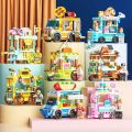 164PCS Mini Lego City Street View Building Blocks McDonald's House Model Building Blocks Compatible with LeGo Children's Educational Toys. 