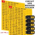 129 Pcs Solar labels Weatherproof Circuit Breaker Labels Convenient Yellow Electrical Panel Labels Conspicuous Identification Self Adhesive Fuse Box Stickers Office. 