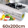 Self Adhesive Aluminium Foil Sticker Sheet Roll for Kitchen Silver/Golden - Oil Proof Waterproof Aluminum Sheet. 