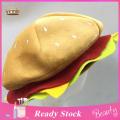 Trendygirl Ladies Hamburger Hat Stretchy Adults Universal Cheeseburger Shaped Cap. 