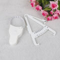2Pcs/Set White PVC Body Fat Caliper Measure Tape Tester Fitness for Lose Weight. 