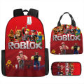 NEW ROBLOX VIRTUAL WORLD CROSS-BORDER MODEL PRIMARY AND SECONDARY SCHOOL STUDENTS SCHOOLBAG, ANIME BACKPACK, BACKPACK, LUNCH BAG, PENCIL CASE. 