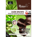 Rivon Herbal Hair Darkening Shampoo  (Dark Brown) (BOX). 