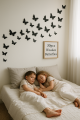 30-Piece Wooden Butterfly Wall Stickers – Peel & Stick Reusable Black Butterflies for Nursery, Bedroom, Classroom Decor – Natural Eco-Friendly Wall Art for Kids, Teens, Home Aesthetic & Party Backdrops. 