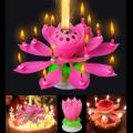 Musical Flower Rotating Birthday Candle. 