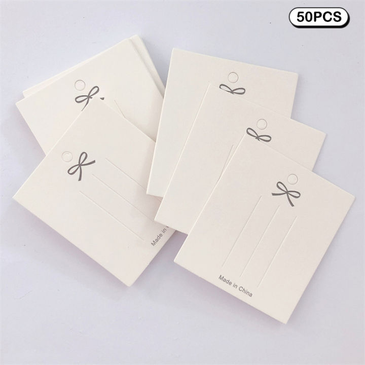 50PCS Bow Hair Clip Card Jewelry Packaging Bag Card Paper Display Cardboard MJ