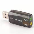 External 3D USB Sound Card 5.1 Channel Audio Card Adapter 3.5mm Speaker Microphone Earphone Interface For Laptop PC. 