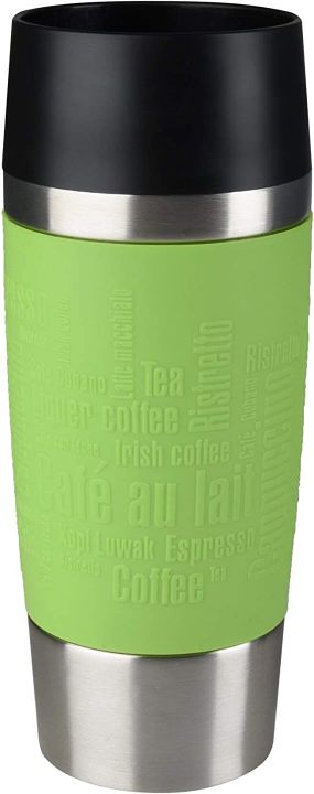 Tefal Travel Mug 0.36 Litre, Lime Silver, Stainless Steel/Plastic, K3083114