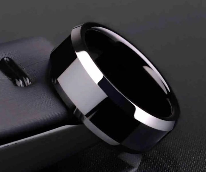 Black Titanium Men Ring For Boys - Never Fade Never Scratch