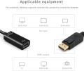 DisplayPort to 4K HDMI Adaptor 20cm Comsol Male DisplayPort to Female HDMI Converter - 4K DP to HDMI Adapter Dongle for Monitor/Display/TV - Latching DP Connector (DP2HD4K60H). 