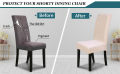 Dining Chair Covers - Pack of 6- Cotton Jersey - For Arm Less Chairs  by Knit that Fits. 