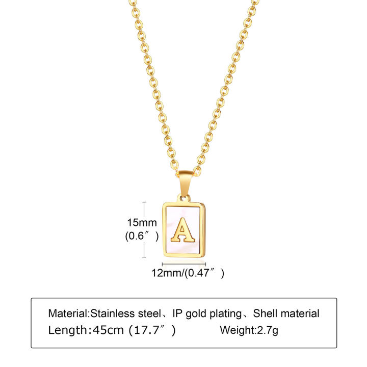 18K%20Gold%20Stainless%20Steel%20Alphabet%20Letters%20A-Z%20Initial%20Necklace%20For%20Women%20White%20Rectangle%20Shell%20Alphabet%20Pendant%20Necklace%20-%20Image%207