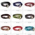 Classic Fashion Anchor Bracelet Men Braid Multilayer Rope Leather Bracelet For Men Women. 