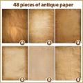 High-Quality Vintage Paper Classic 48 Sheets Vintage Design Letter Paper A4 Size Smooth Texture Writing Paper for Invitations. 