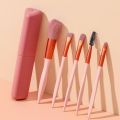 Mary Ann Barrel Packaging Makeup Brush Set Powder Blush Eye Shadow, Lip Brush Portable Receive Tube Beginners Makeup Tools. 