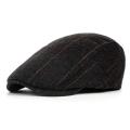 Panda Online Fashion Men Middle Old Aged Cap British Style Classic Plaid Hairy Berets. 