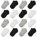 16 Pairs Ankle Socks - Toddler Low Cut Socks - for 1-13 Years Boys Girls School Socks. 