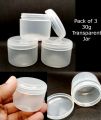 Pack of 6 / Empty Cream Containers 30 Gram Pot Cream Jars Refillable Plastic Cosmetic Containers. 