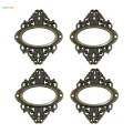 2x 4PCS Vintage Drawer Label Tag Frame Label Holder Pull Handle. 