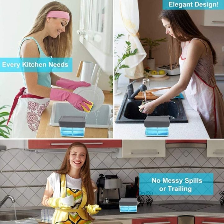 Discount%20Soap%20Dispenser%20and%20Sponge%20Caddy%20Holder,%202-in-1%20Innovative%20Plastic%20Durable%20Good%20Grips%20Dish%20Soap%20Pump%20&%20Brush%20Holder%20with%20Free%20Sponge%20for%20Kitchen%20Sink%20Bathroom%20Countertop,%20furniture%20fanatical%20laugh%20differ%20resist%20-%20Image%209