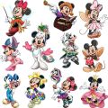 Mickey Minnie Mouse Tinkerbell Patches for Clothing Heat Transfer Patch Clothes Disney Stickers DIY T-Shirt Hoodies Accessory. 