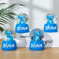 Creative cartoon strawberry bear glow crystal ball snow glass ball resin night light snow ornament lighting gifts. 