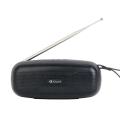 Kisonli VS-12 5W Portable Bluetooth Speaker | Vintage Style Wireless Radio Receiver | Support USB, SD Card & FM Radio | High-Quality Loud Speaker with Passive Radiator | Compact Rechargeable Bluetooth Music Box for Home & Outdoor - Black. 