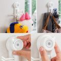 6 Hook Hanger Suction Cup Wall Vacuum for Bathroom Key Towel Scrubber Holder - 1Pc (Random Color). 