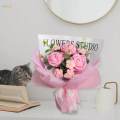 Crochet Flower Bouquet Handmade Artificial Flowers Knitted Flowers Faux Flower for Anniversary Festival Valentine's Day Gifts for Girlfriend. 