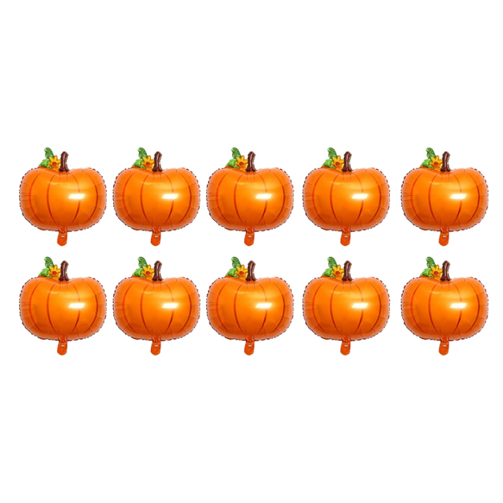 10Pcs Pumpkin Balloons Foil Fall Pumpkin Balloons for Baby Shower