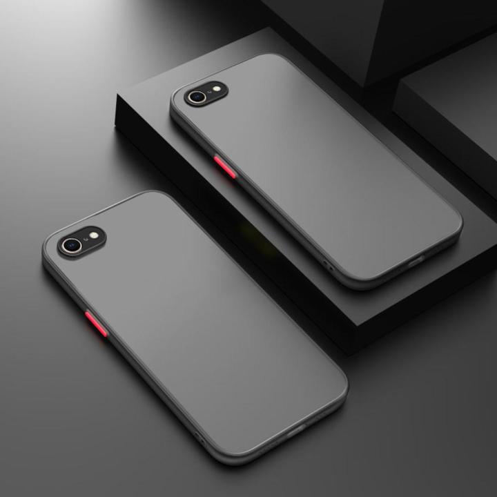 For iPhone SE 2022 / iPhone SE 2020 Back Cover [Camera Lens Protection] Luxury Translucent Matte Protective Case Soft Silicone Bumper Shockproof Mobile Phone Cases