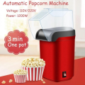 Mini Electric Portable Popcorn Maker Healthy Oil free Hot Air Popping Household DIY Automatic Small Fast Popper With Measuring Cup and Removable Cover 1200w Home Kitchen Popcorn Maker for Kids | Popcorn Making machine for kids. 