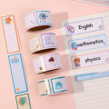 1Roll Cartoon Label Tape Name Sticker Multifunctional Label Sticker School Stationary Supplies. 