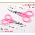 Raised head small scissors curved elbow trumpet cutting thread head embroidery cut red handmade makeup trimming wing head scissors artifact. 