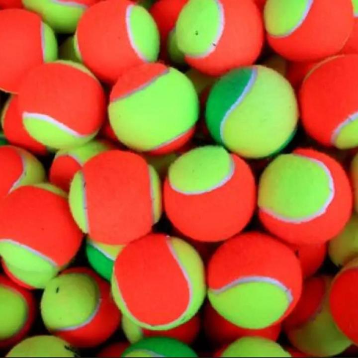 12-PCS Tennis Balls for Kids 0-14 Years Old with Mesh Bag Original Training Orange Red Green Children Transition Tennis Ball