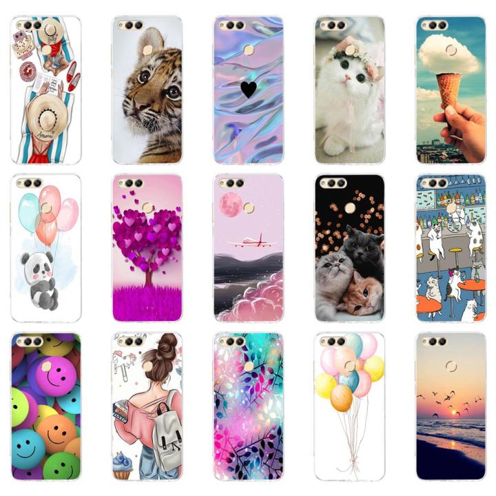 Soft TPU Honor 7X Case Cover Drawing Painted 5.93 Huawei Honor 7X Case Phone Back Protective Silicone Case Honor 7 5
