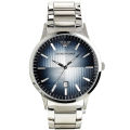 Emporio Armani Classic Brown Leather Strap Silver Dial Chronograph Quartz Watch for Gents - AR2471. 