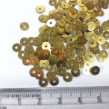 Golden Round Circular Sequins Sitara for Embroidery, Embellishing Handbags, Apparels, Art Craft DIY Kit Pack of 50 Gram. 