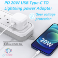 100% Original Iphone PD 20W  3 PIN UK Plug CHARGER | iPhone 20W Fast Adapter only | PD 20W Adapter for iPhone  | iPhone interface Type-C PD 20W Adapter. 