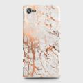 Sony Xperia Z5 Compact / Z5 Mini Cover - In Chic Rose Gold Chrome Style Printed Hard Case with Life Time Colors Guarantee. 