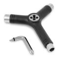 Multifunctional Universal Black Nylon Y Shaped Skateboard Tool Y-Tool Accessory. 