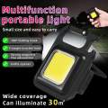 New Arrival Magnetic COB Keychain Light 800Lumens Bright USB Rechargeable Flashlight 3 Light Modes Portable Folding Work Lamp.. 